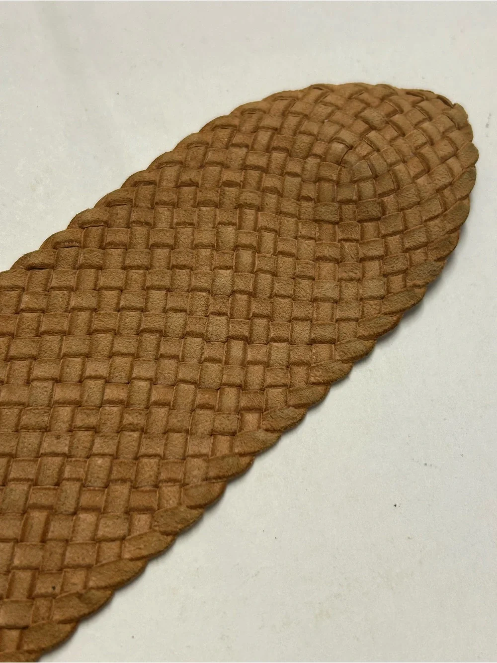 Vintage Talbots Wide Woven Genuine Leather Belt M